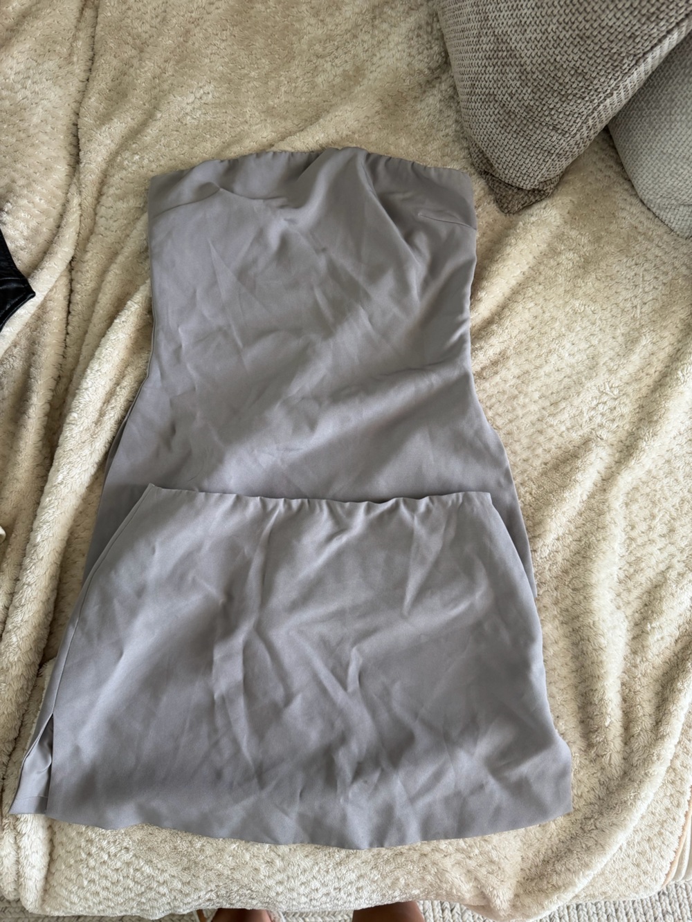 Tiger Mist Strapless skirt and top Light Gray